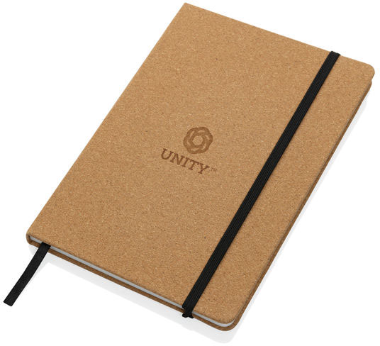 Carnet A5 liège & pierre Stoneleaf publicitaire Marron