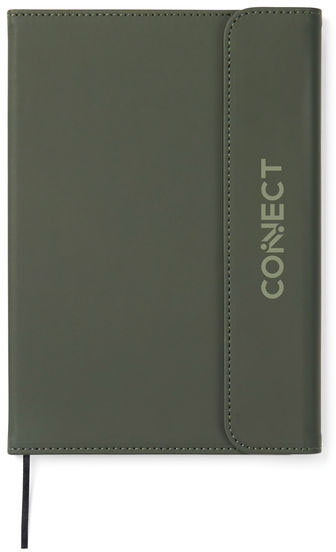 Carnet A5 papier & PU certifié GRS Baltimore personnalisable Vert