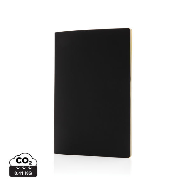 Carnet de notes A5 avec couverture souple et bord coloré | Carnet publicitaire Blanc