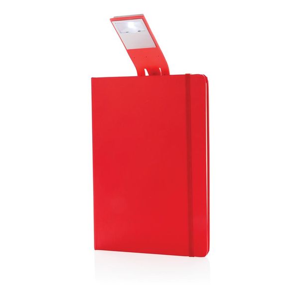 Carnet de notes A5 avec marque-page LED personnalisé | Caper Rouge