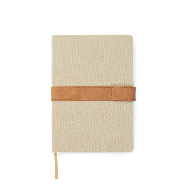 Carnet de notes en toile recyclée RCS Bosler | Carnet publicitaire Marron forest