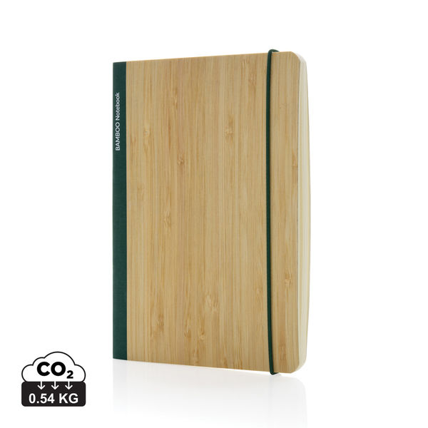 Carnet A5 en bambou publicitaire | Scribe Vert
