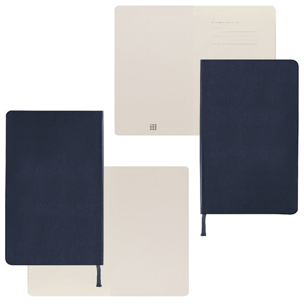 Carnet Moleskine personnalisé | Moleskine 2 Sapphire Blue Lined Paper