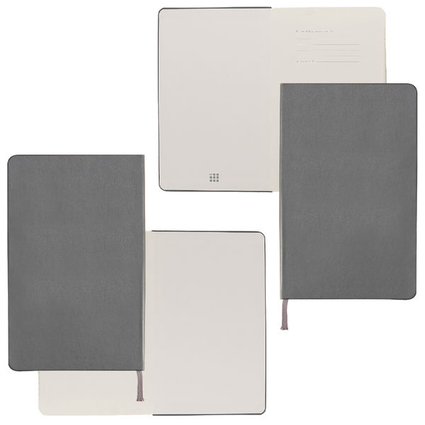 Carnet Moleskine publicitaire | Moleskine Grey Lined Paper