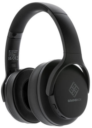 Casque audio plastique recyclé RCS Urban V Palo Alto publicitaire Noir