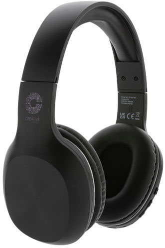 Casque sans fil JAM plastique recyclé RCS personnalisé Noir