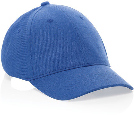 Casquette 6 panneaux recyclée AWARE™ Milo publicitaire Bleu