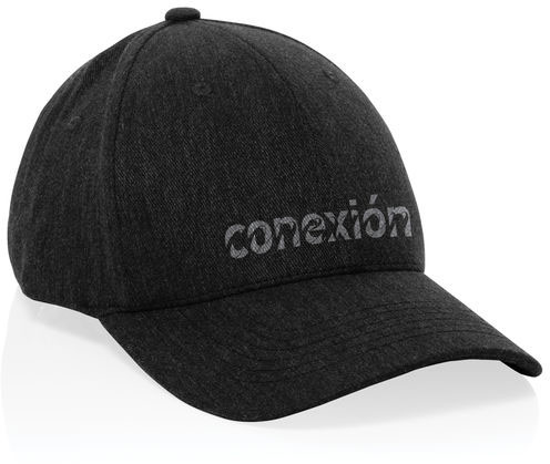 Casquette 6 panneaux recyclée AWARE™ Milo publicitaire Noir