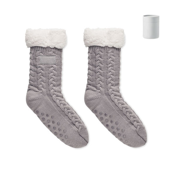 Chaussons Chaussettes publicitaire |Canichie Grey