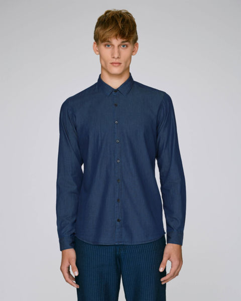 Chemise personnalisée | Innovates Denim Dark Indigo Denim