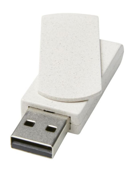 Clé USB 4 Go publicitaire en paille de blé|Rotate Beige