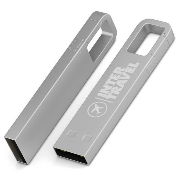 Clé USB publicitaire | Iron Hook Argent