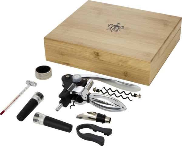 Coffret cadeau personnalisé - Accessoires de vin 5 pièces