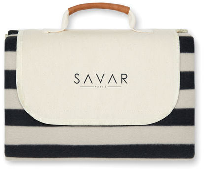 Couverture pique-nique rPET GRS Alba publicitaire Noir