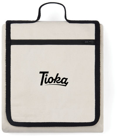 Couverture pique-nique toile AWARE™ Volonne publicitaire Blanc cassé