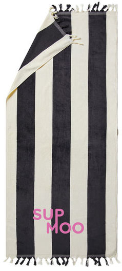 Drap de bain Valmer personnalisé Noir