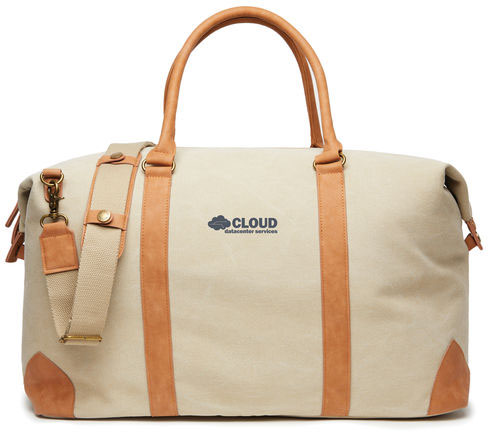 Duffle bag toile recyclée RCS Bosler publicitaire Beige