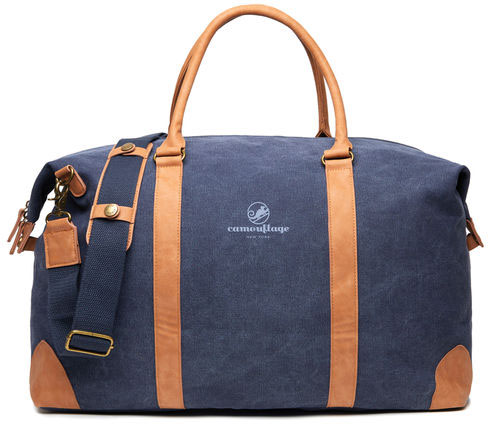 Duffle bag toile recyclée RCS Bosler publicitaire Bleu marine