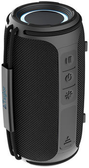 Enceinte 16W IPX4 plastique recyclé RCS Prisma publicitaire Noir