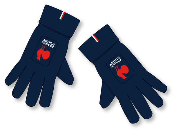 Gants tricot France Rugby publicitaire