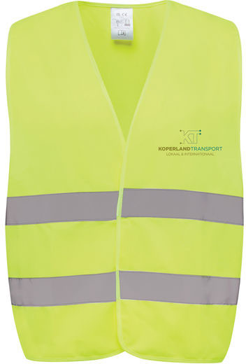 Gilet haute visibilité rPET GRS publicitaire Jaune