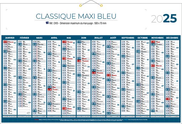 Grand calendrier publicitaire | Classique Maxi
