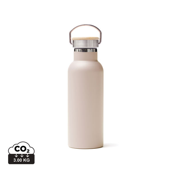 Grande bouteille thermos 500ml Miles | Bouteille publicitaire Beige