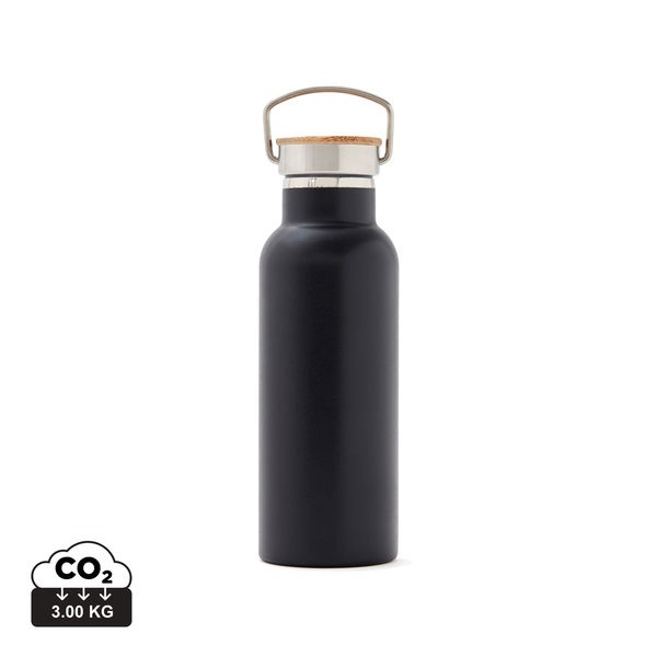 Grande bouteille thermos 500ml Miles | Bouteille publicitaire Noir