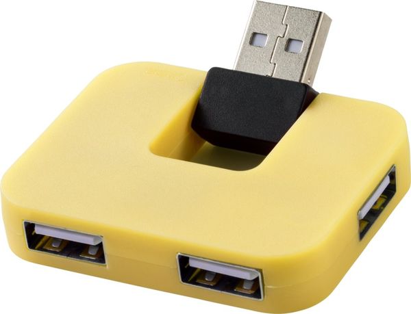 Hub USB publicitaire | Gaia Jaune