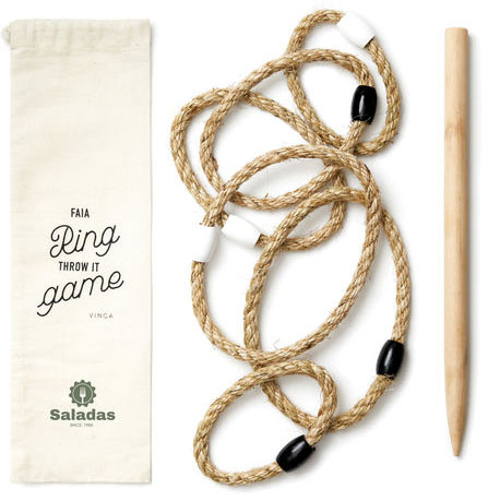 Jeu d’anneaux Faia personnalisable Marron