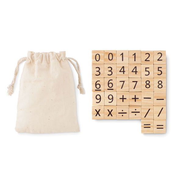 Jeu personnalisé de comptage éducatif en bois|EDUCOUNT Beige