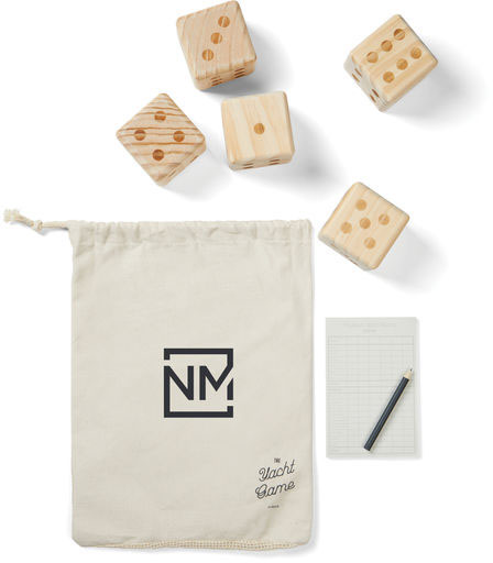 Jeu de yacht/dés publicitaire Marron