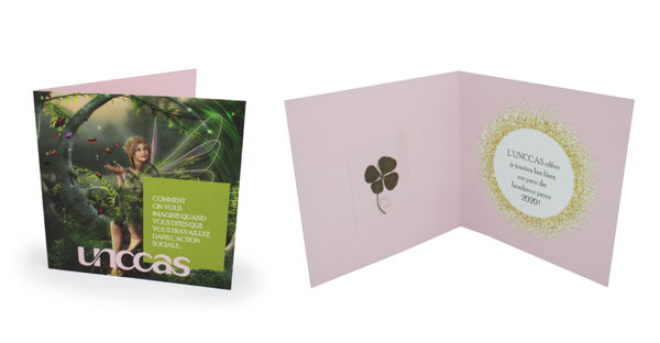 La carte Trèfle à 4 feuilles personnalisable