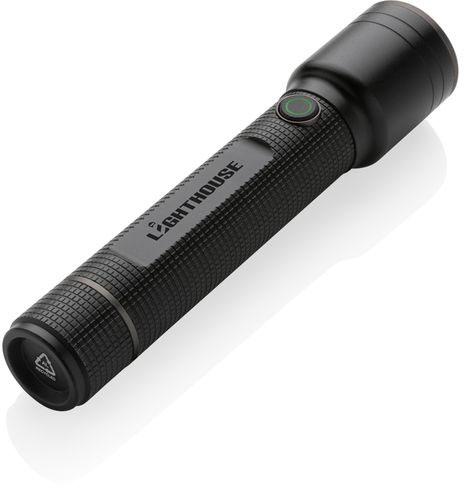 Lampe torche 10W USB alu RCS Gear X personnalisée Noir