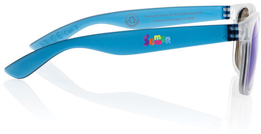 Lunettes soleil Gleam PC recyclé RCS publicitaires Bleu
