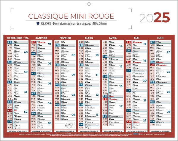 Petit calendrier de l'avent publicitaire format A5 BASIC