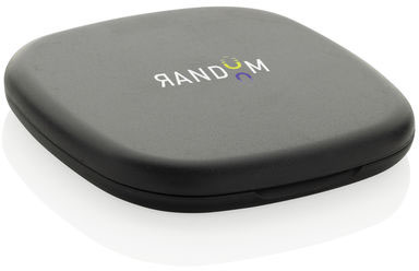 Miroir de poche plastique recyclé RCS Reflecta personnalisé Noir