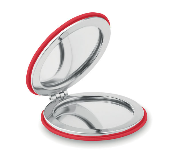 Miroir de poche publicitaire | Glow Rouge