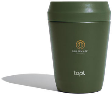 Mug 235 ml couvercle 360 acier recyclé Topl personnalisé Vert