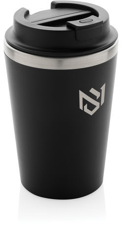 Mug 350 ml double paroi PP recyclé RCS Java entreprise Noir