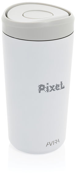 Mug 400 ml acier recyclé RCS Avira Alix personnalisé Blanc