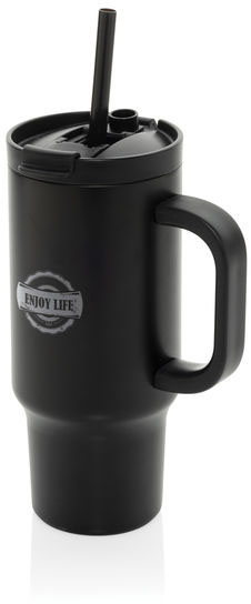Mug 480 ml étanche inox recyclé RCS Cruiser personnalisable Noir