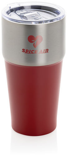 Mug 500 ml acier recyclé certifié RCS Fluid publicitaire Rouge