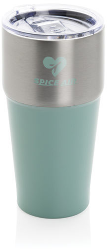 Mug 500 ml acier recyclé certifié RCS Fluid publicitaire Vert