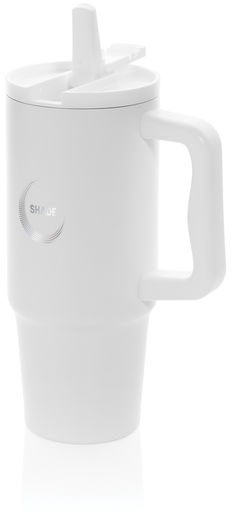 Mug 900 ml étanche inox recyclé RCS Embrace personnalisable Blanc