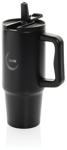 Mug 900 ml étanche inox recyclé RCS Embrace personnalisable Noir