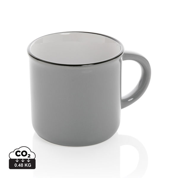 Mug céramique vintage | Mug publicitaire Gris