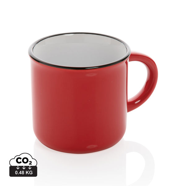 Mug céramique vintage | Mug publicitaire Rouge