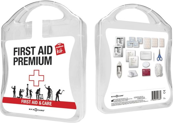 MyKit Premiers Secours | Kit publicitaire | KelCom Blanc