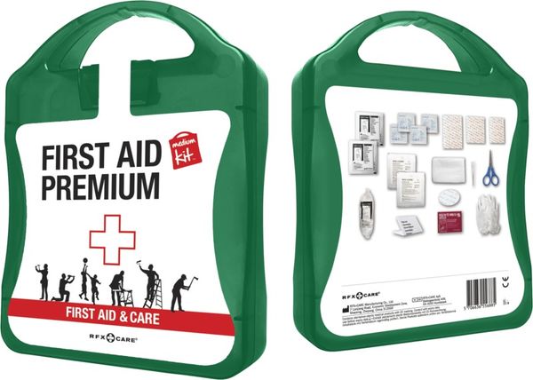 MyKit Premiers Secours | Kit publicitaire | KelCom Vert